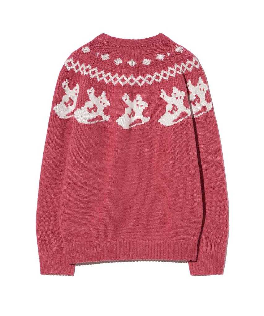 PHYSICAL DEPARTMENT Yoga Bear Nordic Knit_Pink