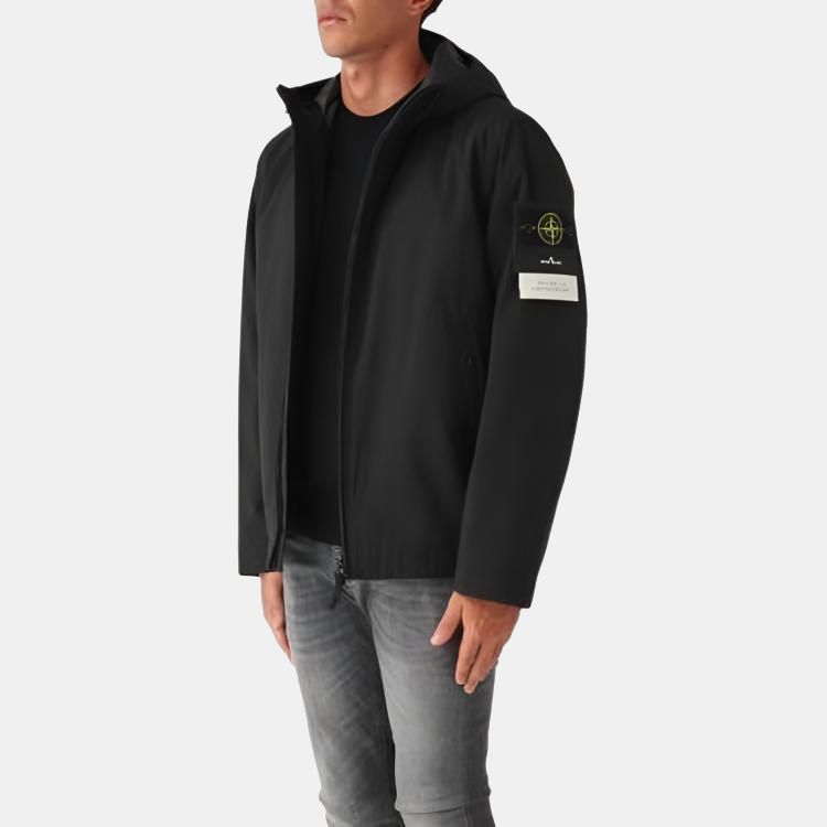 STONE ISLAND Logo Patch Zip Up Hooded Jacket K2S154100086S0A27-V0029