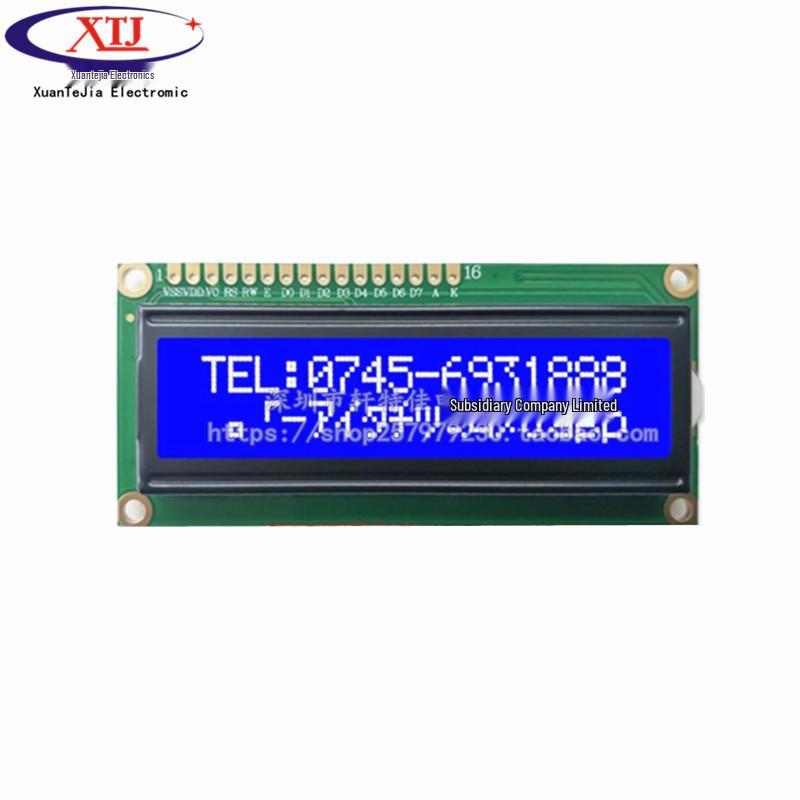 Дисплей LCD1602A 5V: Варианты экрана синего/желто-зеленого цвета с подсветкой