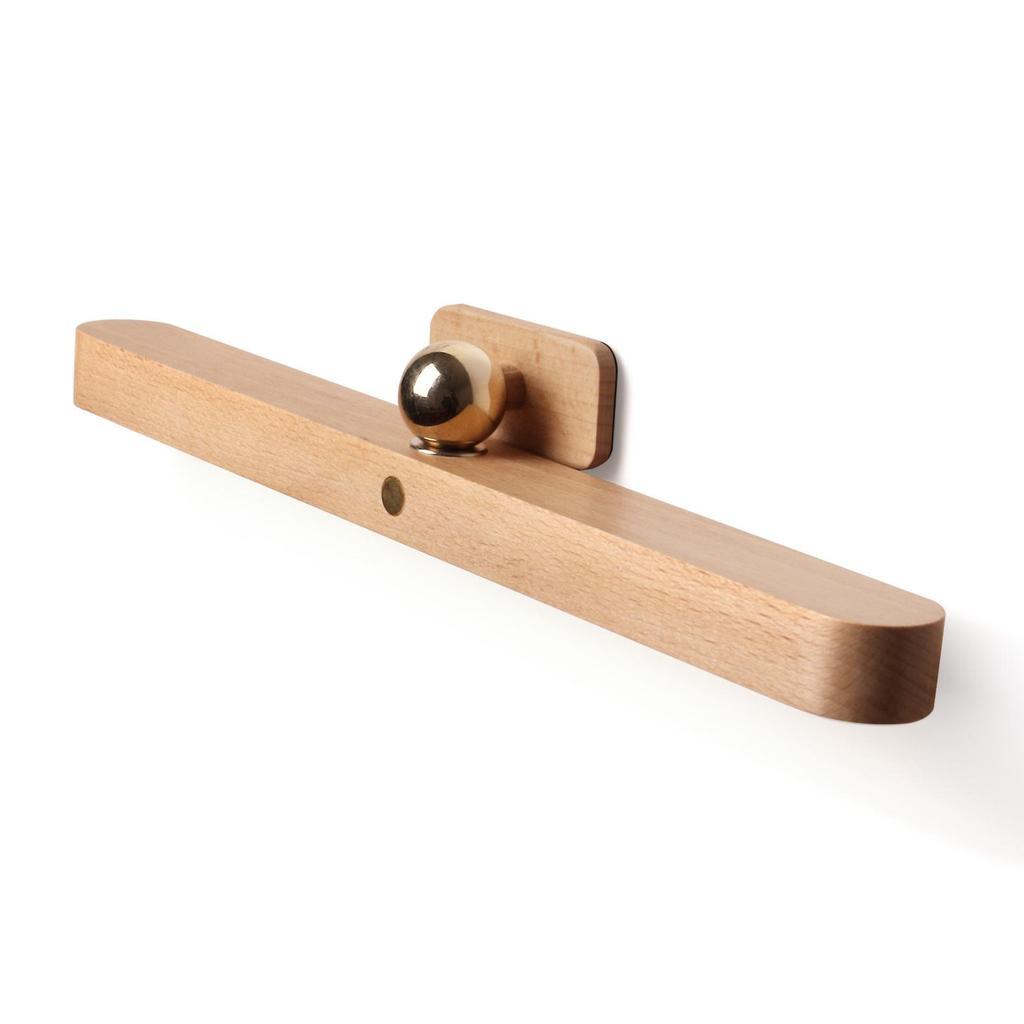 Вращающийся магнитный светодиодный деревянный светильник для туалетного столика - Многофункциональный настенный светильник для макияжа и зарядки