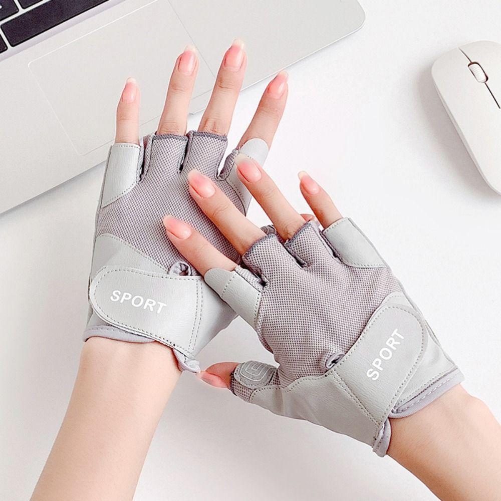 Sturdy Workout Gloves Anti-slip Split Finger Gloves Leisure Gym Gloves  Shock Absorption