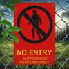 Vintage No Entry Authorized Personnel Only Sign Durable Metal Wall Mount Decorative Plaque for Home Bar Garden Cafe Restaurant
