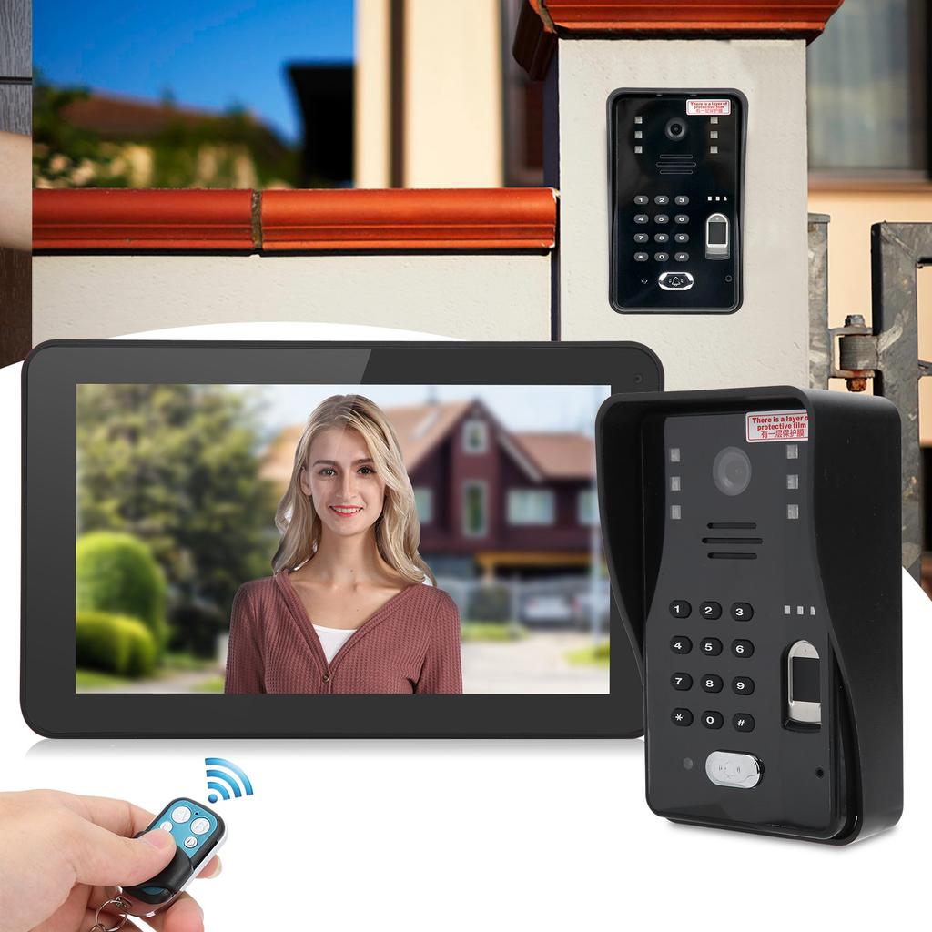 9-дюймовый проводной Wi-Fi доступ дверной телефон отпечаток пальца пароль IC карта удаленная разблокировка видеодомофон