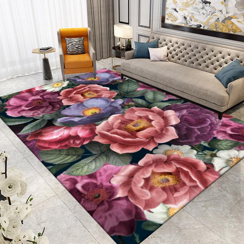 WTEMPO Ретро Ковер для Гостиной Французский Средневековый Стиль Коврик под Диван Спальня Прикроватный Ковер