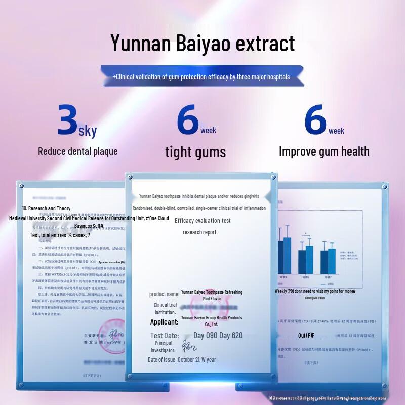 Зубная паста Yunnan Baiyao с помпой для ухода за деснами и удаления пятен