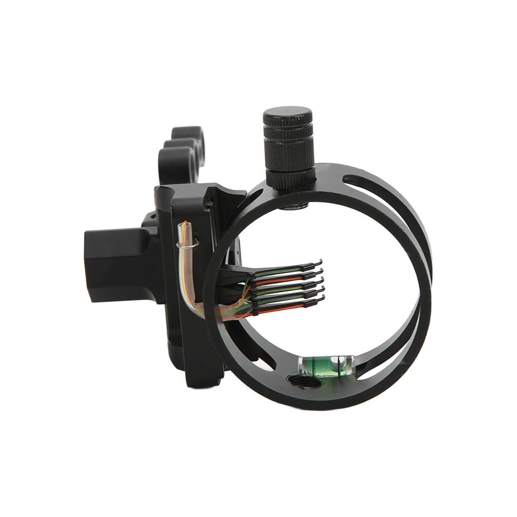 Прицел для лука, 5-контактный алюминиевый прицел для стрельбы из лука с 0,019 горизонтальными волоконно-оптическими штифтами для лука SP019 и