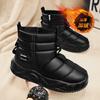 Зимние новые бархатные утолщенные теплые уличные сноубутсы из пуховой ткани водонепроницаемые трендовые легкие хлопковые ботинки для ног