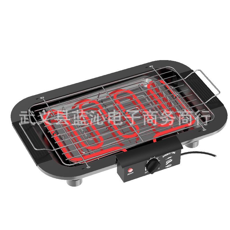 1800W Indoor Smokeless BBQ Grill with Intelligent Temperature Control