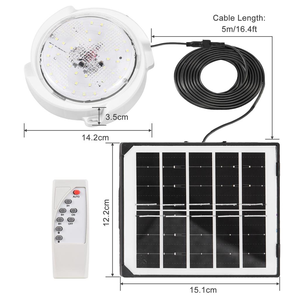 45W Solar Lights Indoor&Outdoor Home Solar Shed Lamp 50 LED with Dimmable Remote Control Solar LED