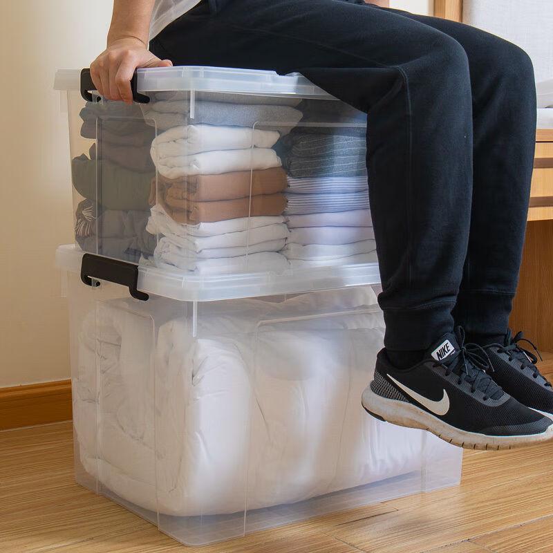 Transparent Plastic Storage Box with Lid