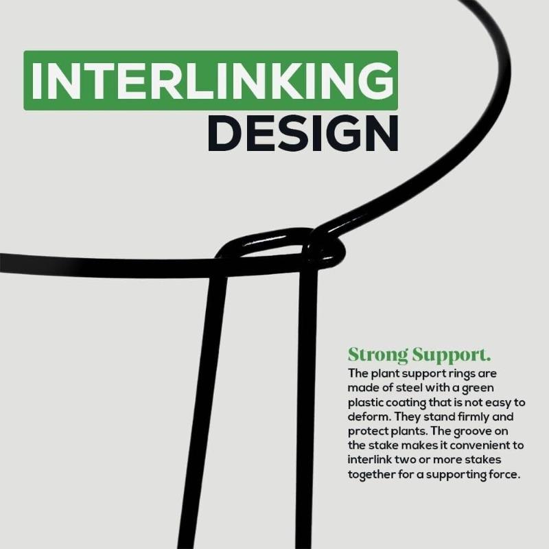 Колья для поддержки растений, 8 шт., зеленая опорная рамка с бантиком, клетка для сада, полукруглая