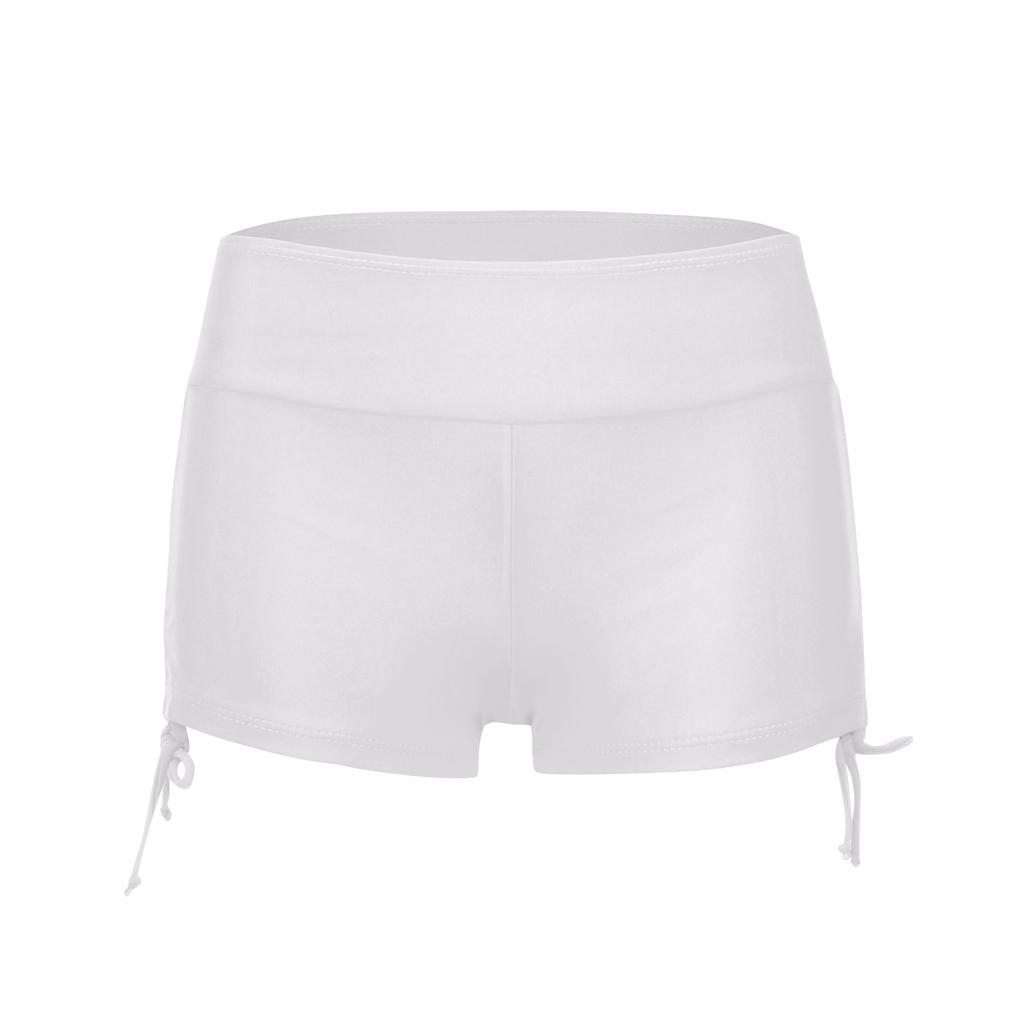 Women's Solid Color Bottomed Flat Angle Sports Yoga Shorts And Beach Swimming Trunks