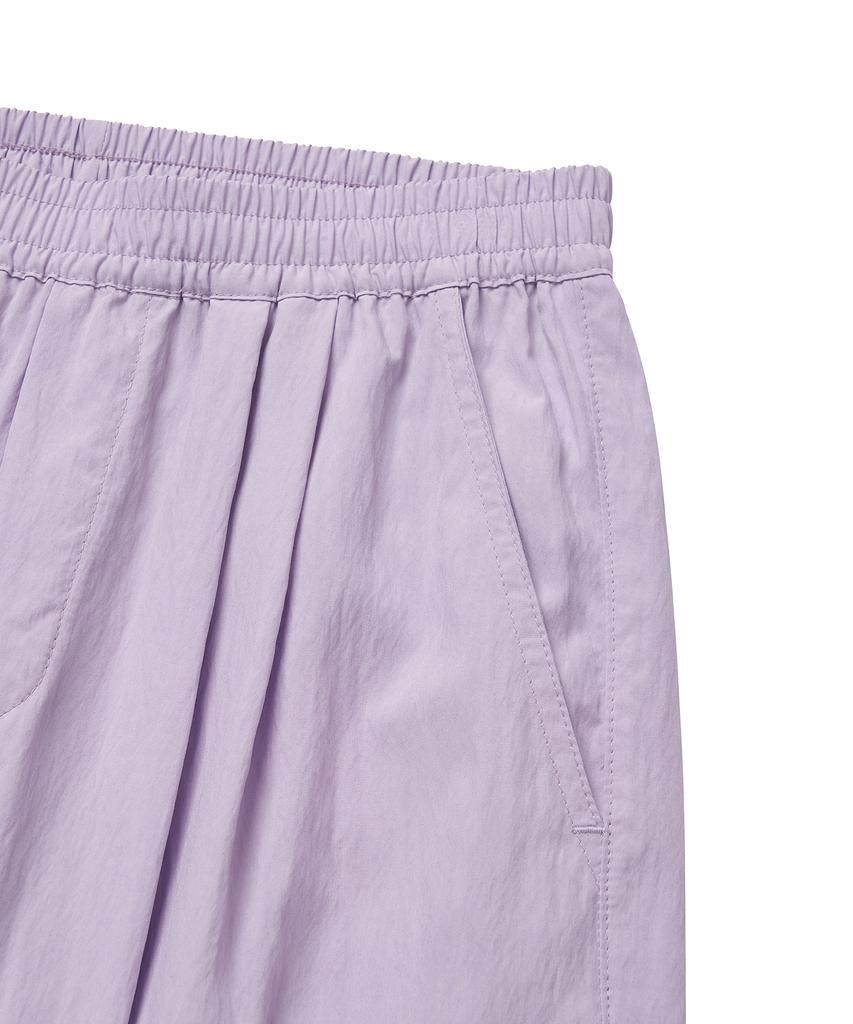 COTTON BELL Elastic Waist Relax Pants - Light Purple