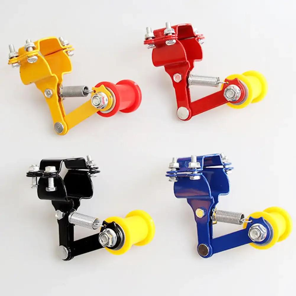 Motorcycle Chain Adjuster Tensioner Guide with Guide Wheels Bike 4 Wheeler Motorized Bike Sprocket Parts Tools Universal