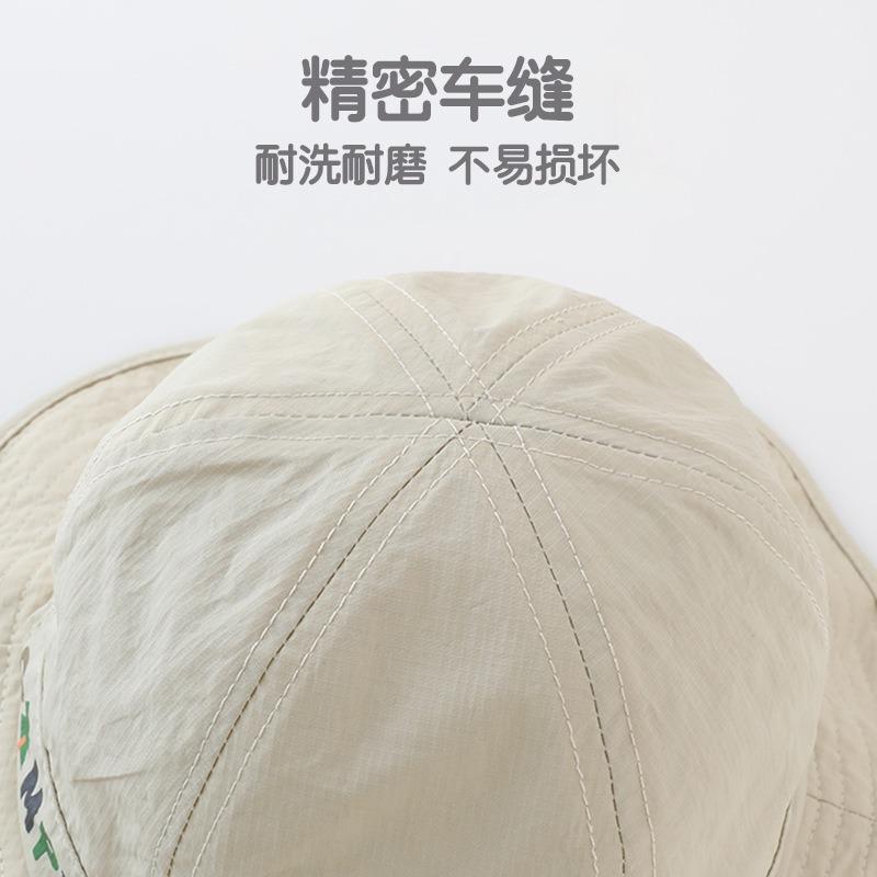 Summer children's sun hat outdoor UV protection children's sun protection hat breathable large brim sunshade baby bucket hat