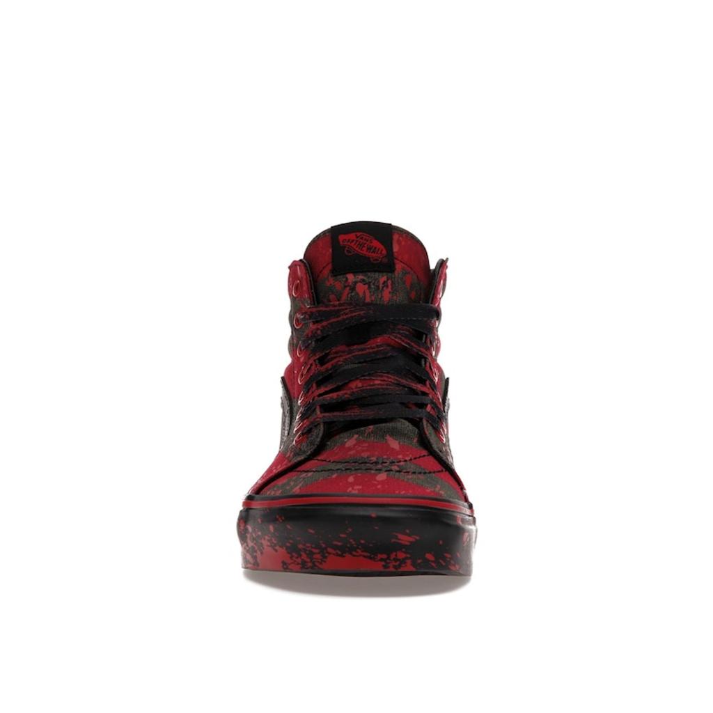 House of Terror X Vans Sk8-Hi The Nightmare On Elm Street Unisex Sneakers Red Black VN0A4U3CZV1