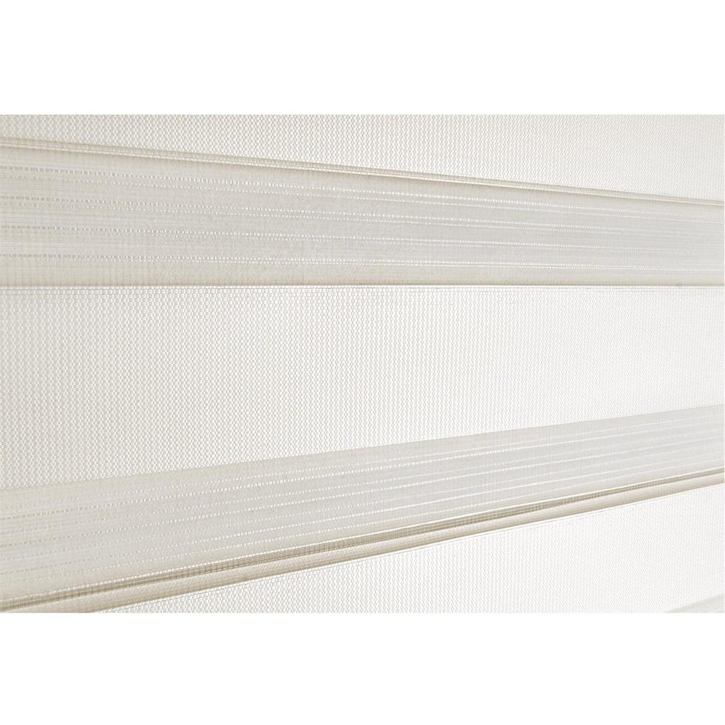 Naza Рулонные шторы цвета экрю. Окно магазина «День и ночь». Занавеска «Зебра». Корпус из 100% полиэстера, алюминий.