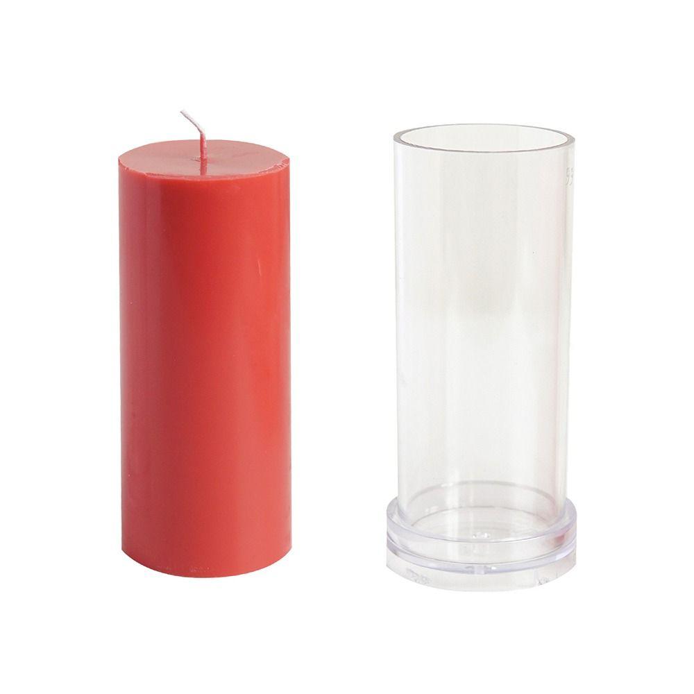 Supplies Party Clay Tools Clear Plastic Cylindrical Candle Mould Cake Decoration Church Soap Molds