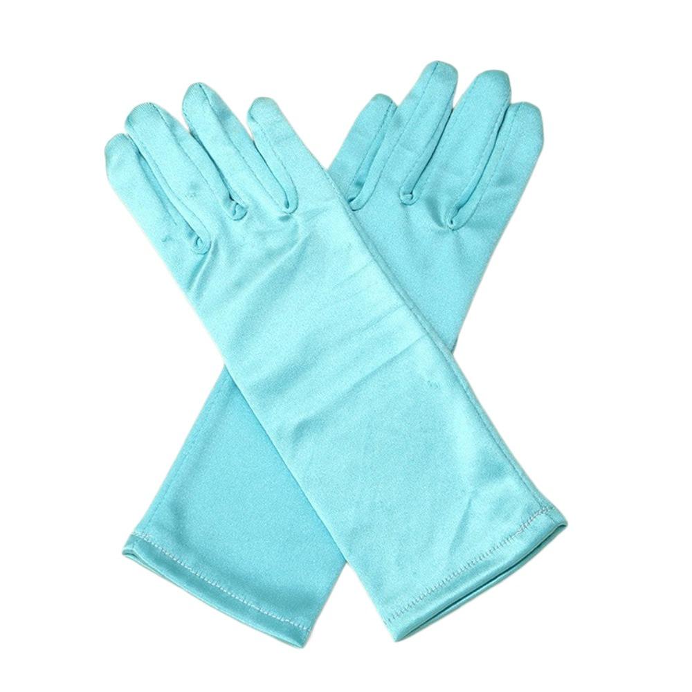 Однотонные детские перчатки Сатиновые танцевальные митенки Новая мода Сценический костюм для выступлений Девочки