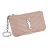438386 Coin Case Beige Leather Women