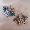 Fashion Imitation Pearl Bee Brooch Retro Pin Women Coat Shawl Buckle Insect Accessories