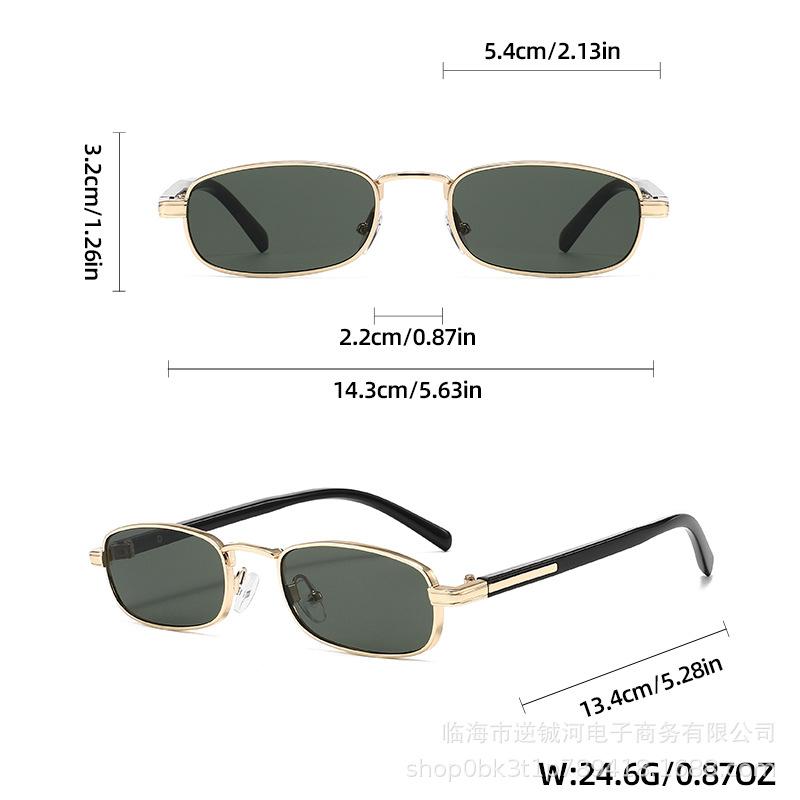 New fashion retro European and American small square sunglasses men's high sense personalized casual sunglasses women's tide