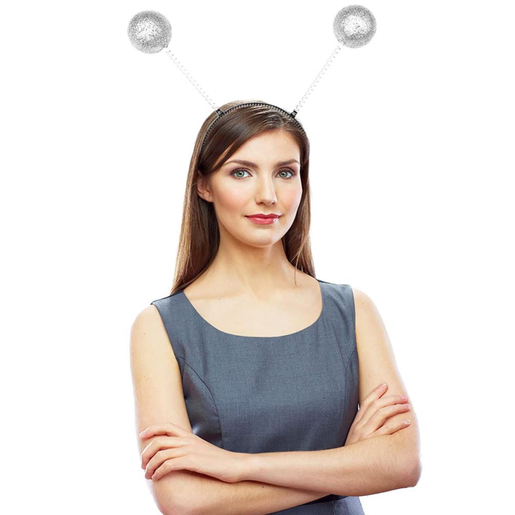 LALAFINA Antenna Headband Alien Hairband Headband with Pompoms Space Alien Butterfly Bubble Bee Pattern Headband Cosplay Headband Insect Animal