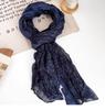 Artistic Vibe - Cotton And Linen Floral Pleated Scarf, Perfect For Travel Photos, Lightweight Shawl, Neck Warmer, And Stylish Neck Protector.