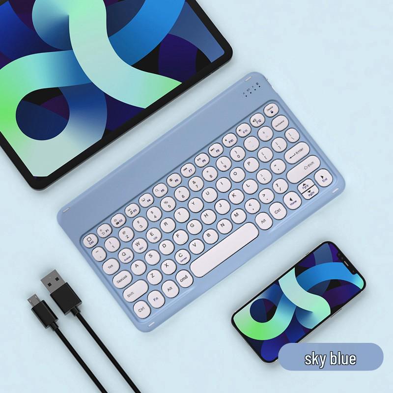 X3 Bluetooth Магическая клавиатура: Портативная беспроводная с круглыми клавишами "Капля воды" для мобильного телефона и планшета.