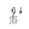 New Copper 12 25 50 Digital Pendant Charm Bead Fit Original Pan Bracelet For Gift Women'S Jewellery