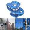Outdoor Coaxial Movable Side Swing Double Pulley for Climbing Crossing Lifting Transportation