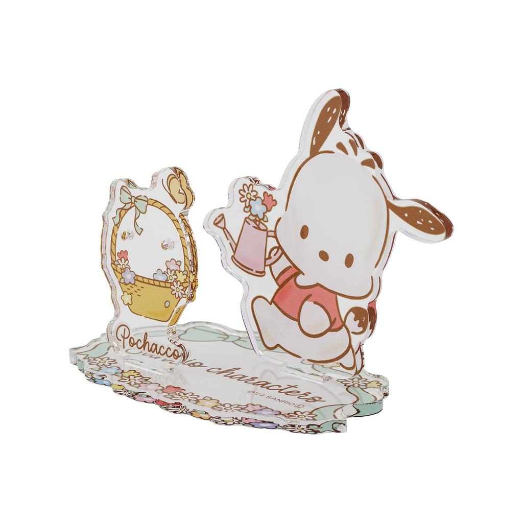 Pochacco Acrylic Accessory Sanrio Acrylic Necklace Earring Ring [White Clover] Stand, Stand, Characters, Display, Stand, Stand, Stand, AS-SAPOC01