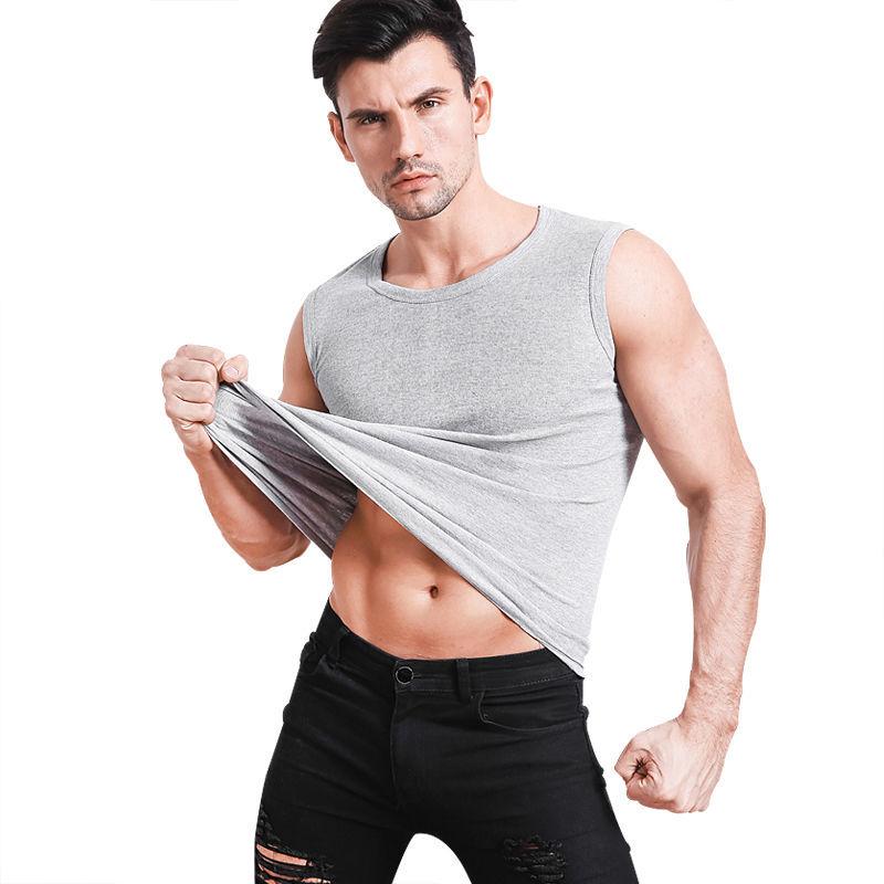 Мужская футболка без рукавов с широкими плечами, 3 шт., хлопковый жилет, топ, толстовка для фитнеса, нижнее белье для мальчиков, майка, майка