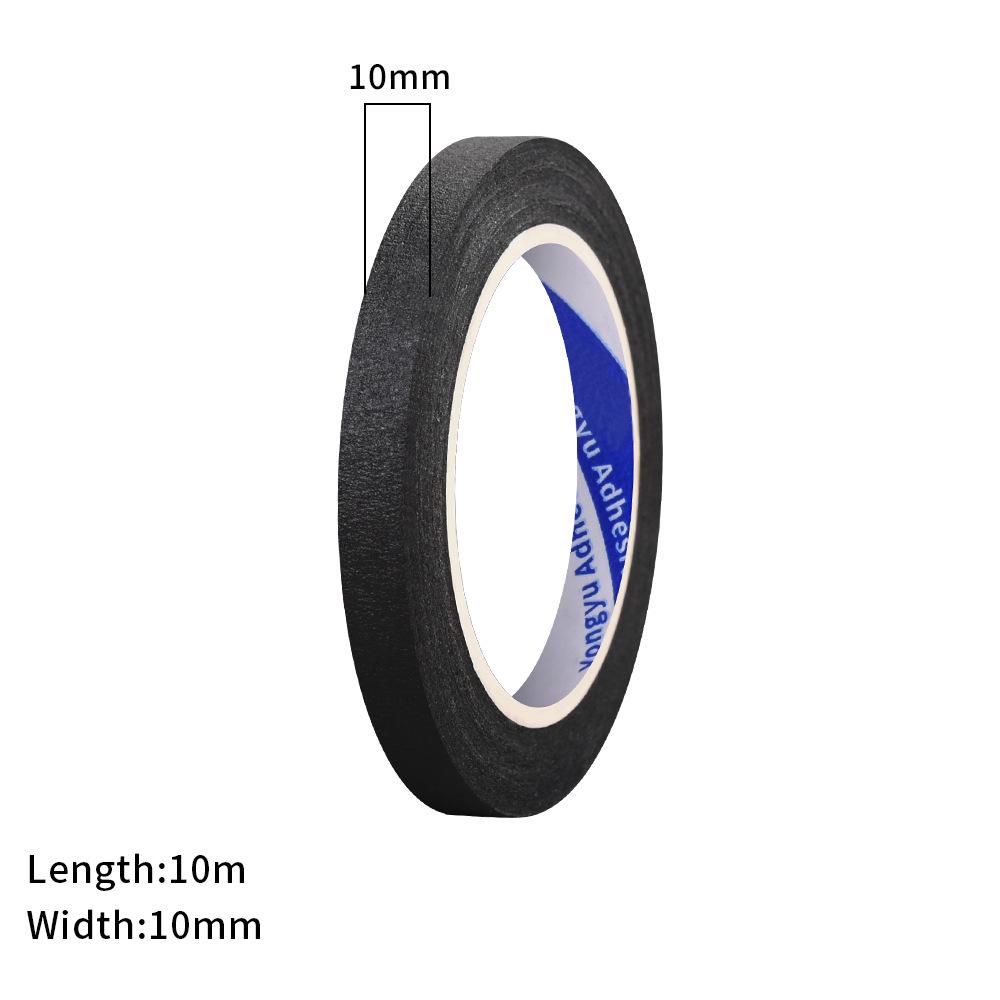 Черная креп-бумажная лента с высокой адгезией для детской ручной живописи и маскирования