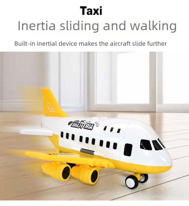 Большой детский игрушечный набор «Самолет» с инерционными машинками