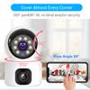 EU Plug HD 8MP Mini Camera Wifi Wireless Dual Lens 8MP IP Cameras Smart Night Vision CCTV Security V380 Pro PTZ Camara Indoor Baby Monitor