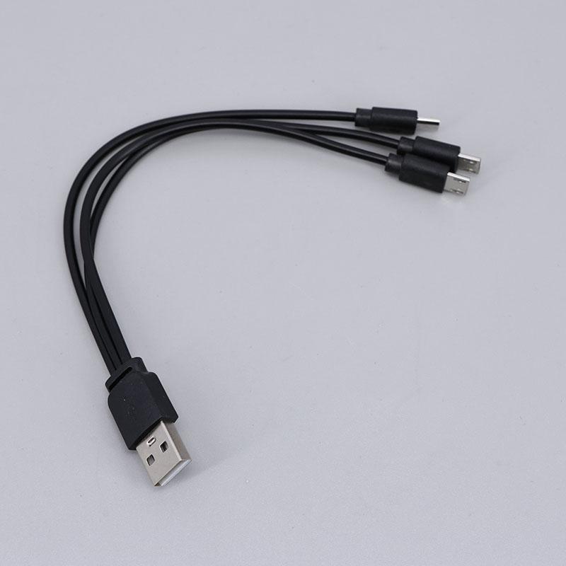 1 шт. 2 шт. 20 см 0,2 м USB-папа на 3-way micro USB Разветвитель Адаптер Кабель питания 3-портовый USB-разветвитель для зарядки