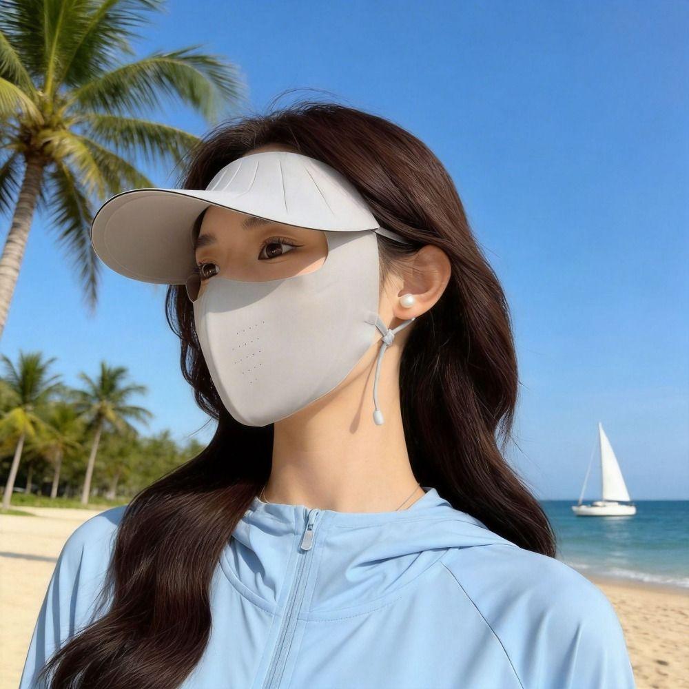 UV Blocking Sun Protection Mask UPF 50+ Cooling Effect Face Mask for Women Moisture-Wicking Adjustable One-piece Mask Hat