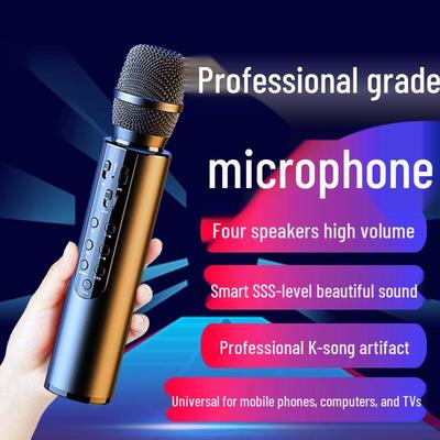 Беспроводной Bluetooth-микрофон и динамик для мобильного телефона - Аксессуар для домашнего KTV K-песен со встроенным микрофоном