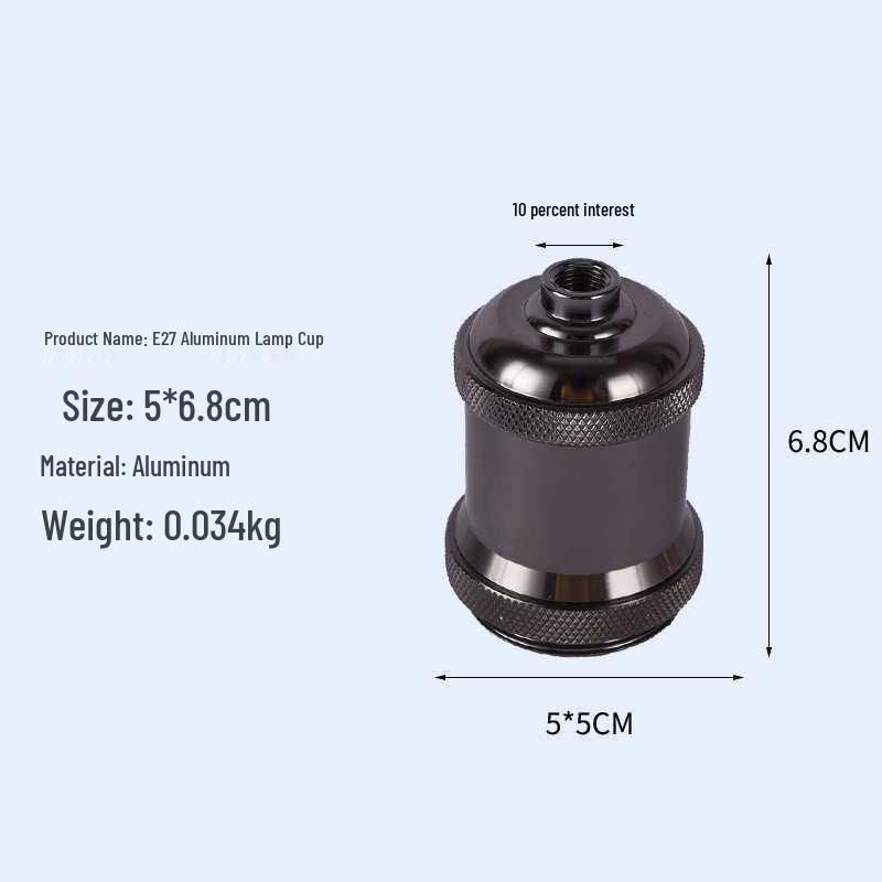Винтажный алюминиевый патрон для подвесного светильника E27 в стиле Эдисона
