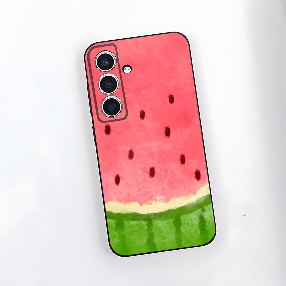Мультяшный чехол для телефона с арбузом Для Samsung A25 A13 A33 5G A54 A36 A35 A56 A52 A14 Ударопрочный мягкий чехол