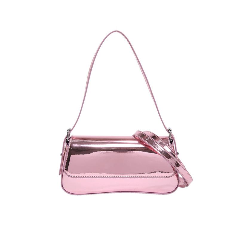 Сумки сумки женские сумки 2025 новая корейская версия однотонная сумка через плечо модный нишевый дизайн плечевая зеркальная сумка-подмышка