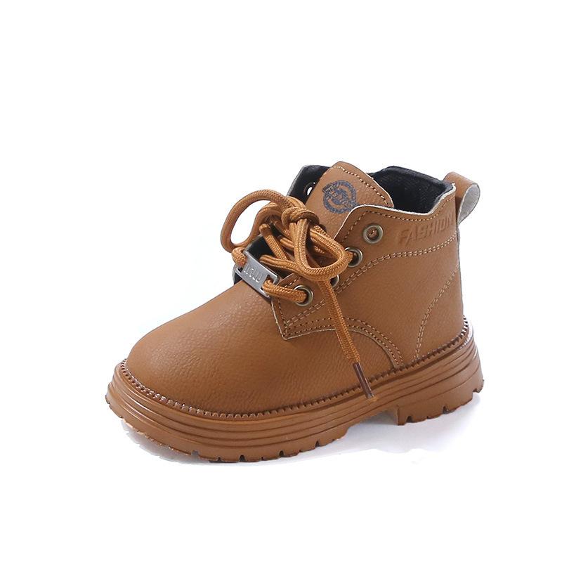 Детская мода Ботинки короткие в британском стиле Боковая молния M Ботинки Мартина Обувь