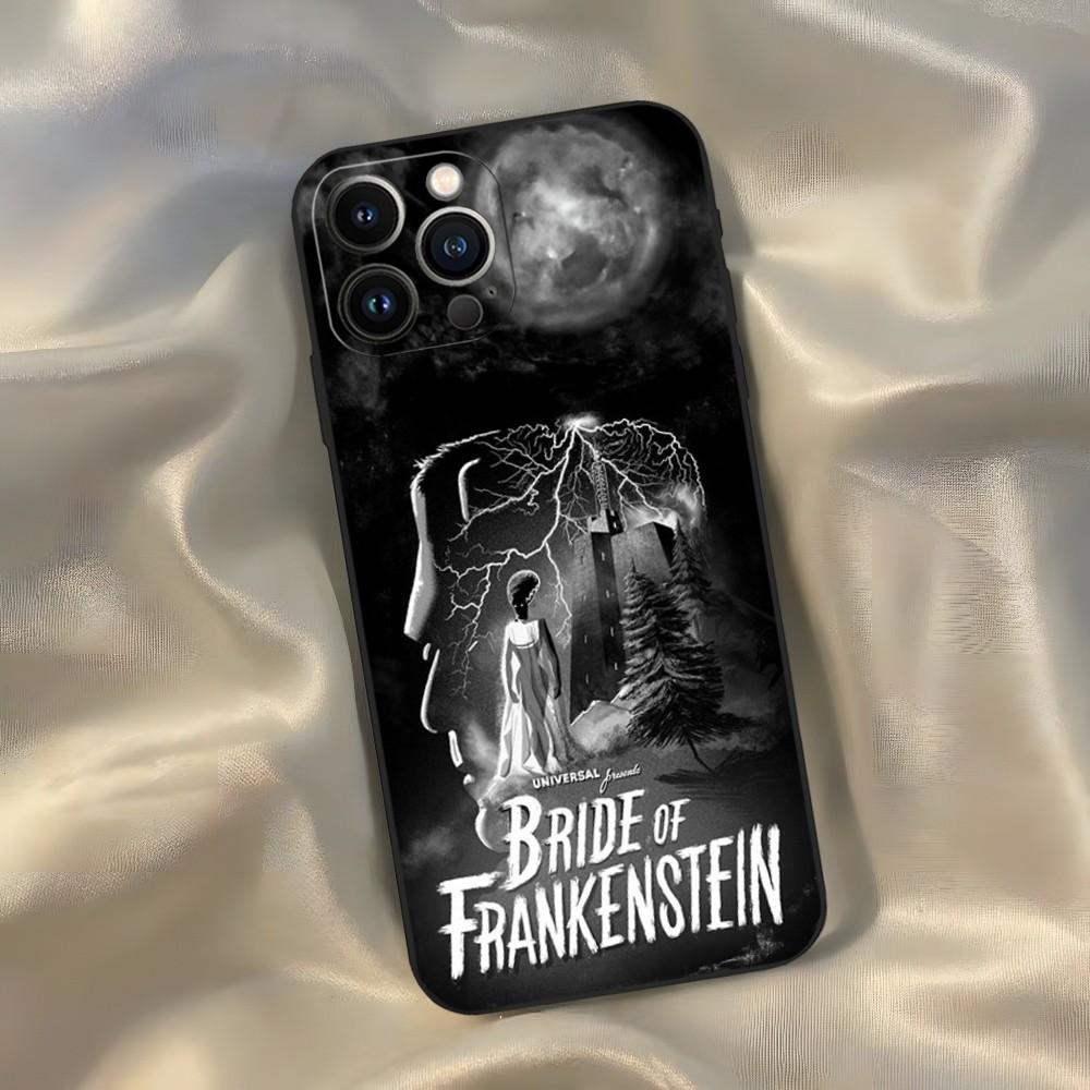 Bride Of Frankenstein Phone Case for Iphone 15 14 13 12 11 Pro Max Xr X Xs Mini 8 Plus SE 2022 Black Soft Silicone Cover