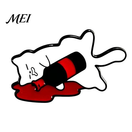 Alloy Enamel Brooch Outfit for Men & Women, Cartoon Kitten Drinking Colorful Badge Wine Pin, Decorative Accessory Jackets Bags Hats Pin