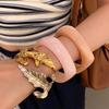 Европейский и американский высококлассный квадратный браслет из смолы акварельных цветов - Универсальный, свежий и роскошный браслет