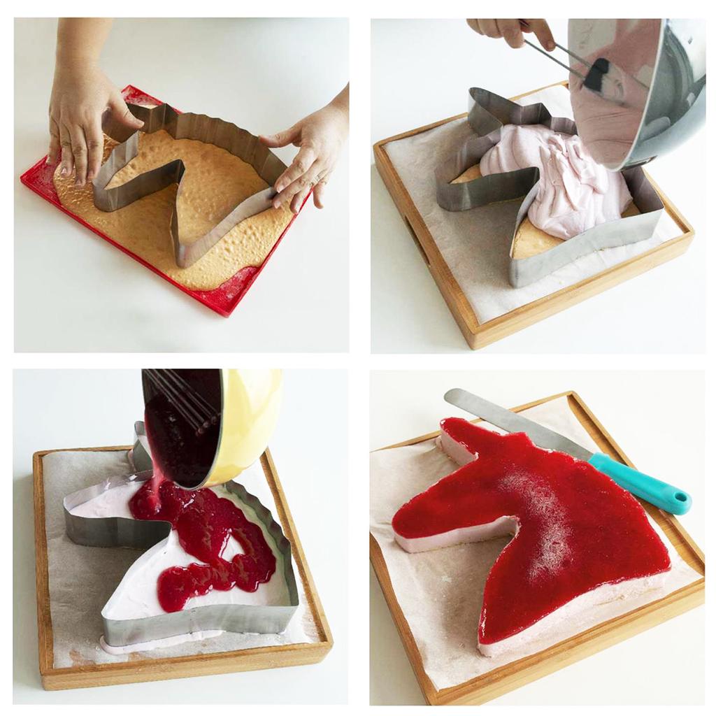 Les Trésors De Lily [Q9331] - Форма и аксессуары из нержавеющей стали «Единорог, мой единорог» - 27x23x6 см