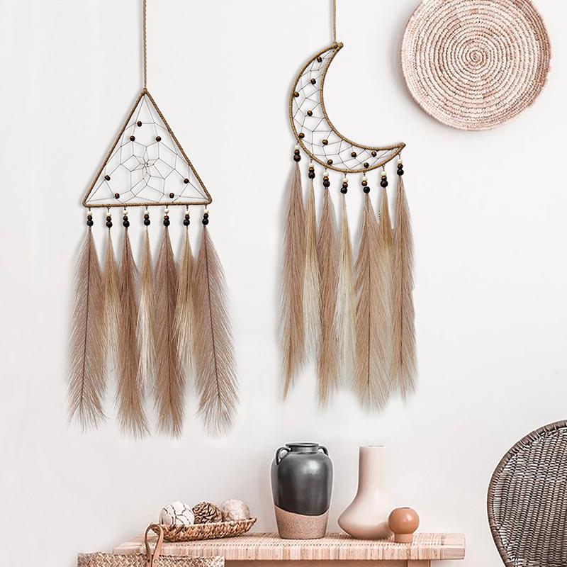 Ловец снов Подвесные украшения для спальни Украшения для гостиной Креативные ручные плетеные колокольчики Настенная подвеска Подарки для праздничных вечеринок
