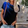 Women Summer T Shirt Simple Print Retro Fashion Short Sleeve Tees Casual   Printed  Tops
