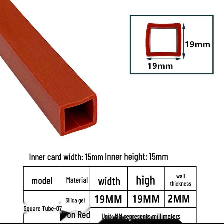 High-Temperature Resistant Silicone Square Tubing: Durable, Customizable, Aging-Resistant Rubber Sheath and Hollow Sealing Strip.
